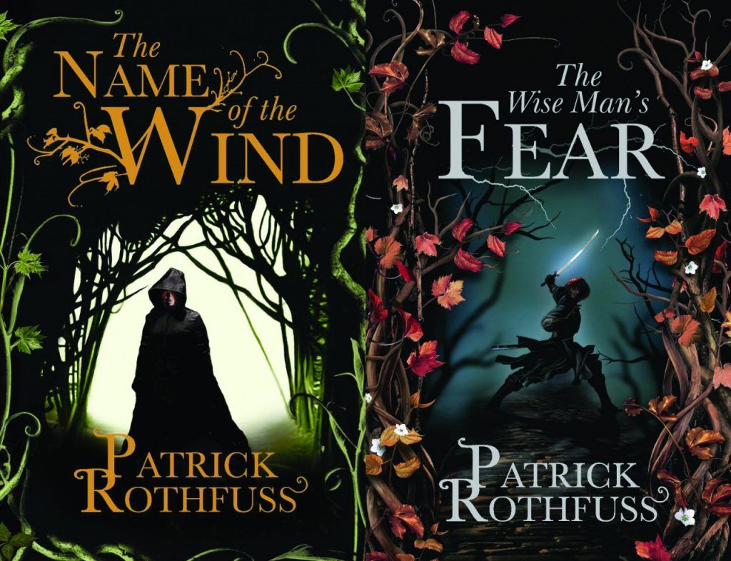 Covers of The Name of the Wind and The Wise Man's Fear by Patrick Rothfuss